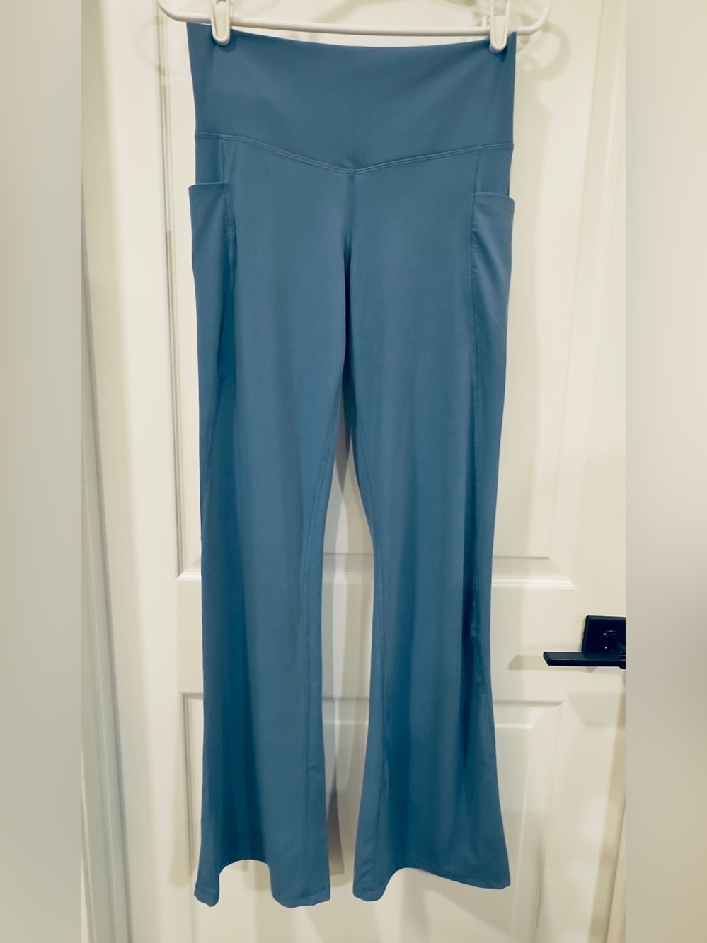 Member's Mark Everyday 4 Way Stretch High Rise Flare Yoga Pant Medium Blue NWT